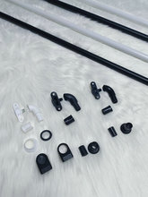 钢木楼梯立柱塑料配件老款意大利圆管扶手安组装围护栏杆工程