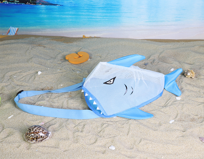 Unisexe Moyen Nylon Requin Mignon Plage Ouvert Sac De Plage display picture 5