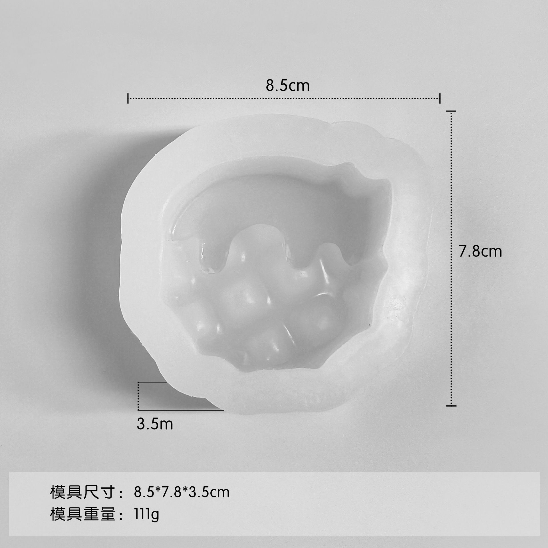 Jiahui Mei flor huevo frito pellizco molde de silicona mano DIY cristal goteo molde de gel de banana