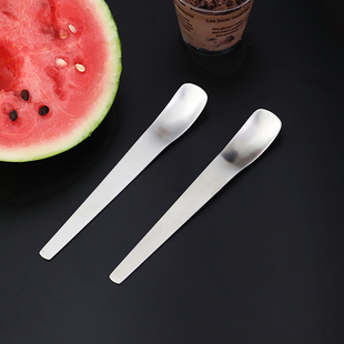 Flat Spoon 304 Stainless Steel Long Handle Dessert Coffee Stirring Stick Creative Eating Broadcast Digging Watermelon Cute Cake Spoon