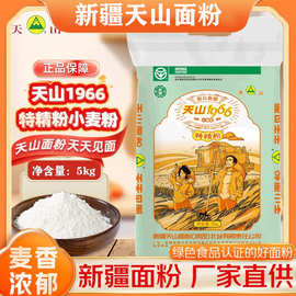 新疆天山面粉1966特精小麦粉5kg中筋小麦粉拉条子