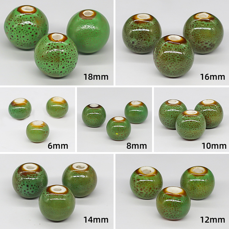 ceramic round beads handmade