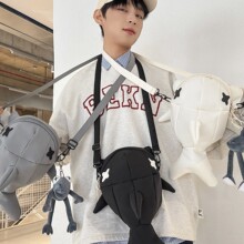 创意怪兽背包男女卡通鲨鱼书包潮新款搞怪个性中大学生双肩包跨境