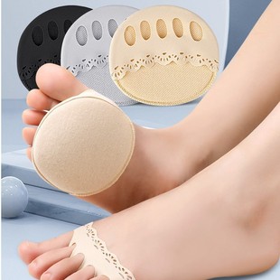 Forefoot Socks, Forefoot Pads, Sandals with Exposed Toes, Lace Cutouts, Breathable, Cushioning, Wear-Resistant, Invisible Half-Toe Socks