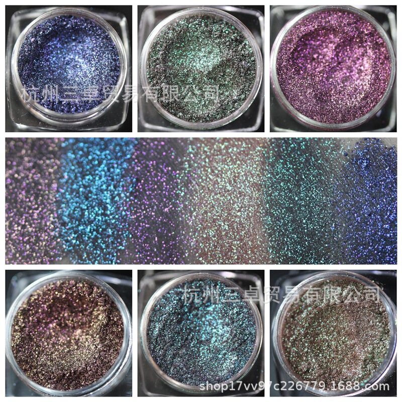 Wholesale new product dark curry color holographic chameleon glitter nail art body makeup diy glue drop craft jewelry