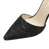 Korean fashion pointed shallow mouth high heeled shoes with one line nightclub thin sandals thin heel versatile women’s 