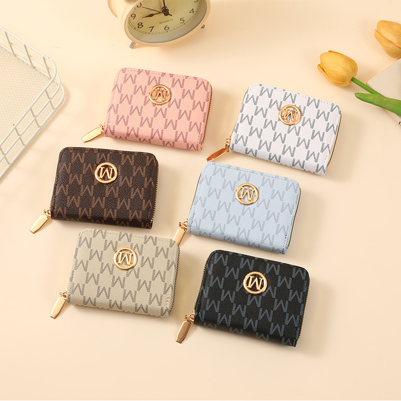 2026 Women's Short Wallet Cross-Border Trend New Fashion Simple Letter Design Portable Multi-Card Slot Coin Purse 2026 Women's Short Wallet Cross-Border Trend New Fashion Simple Letter Design Portable Multi-Card Slot Coin Purse