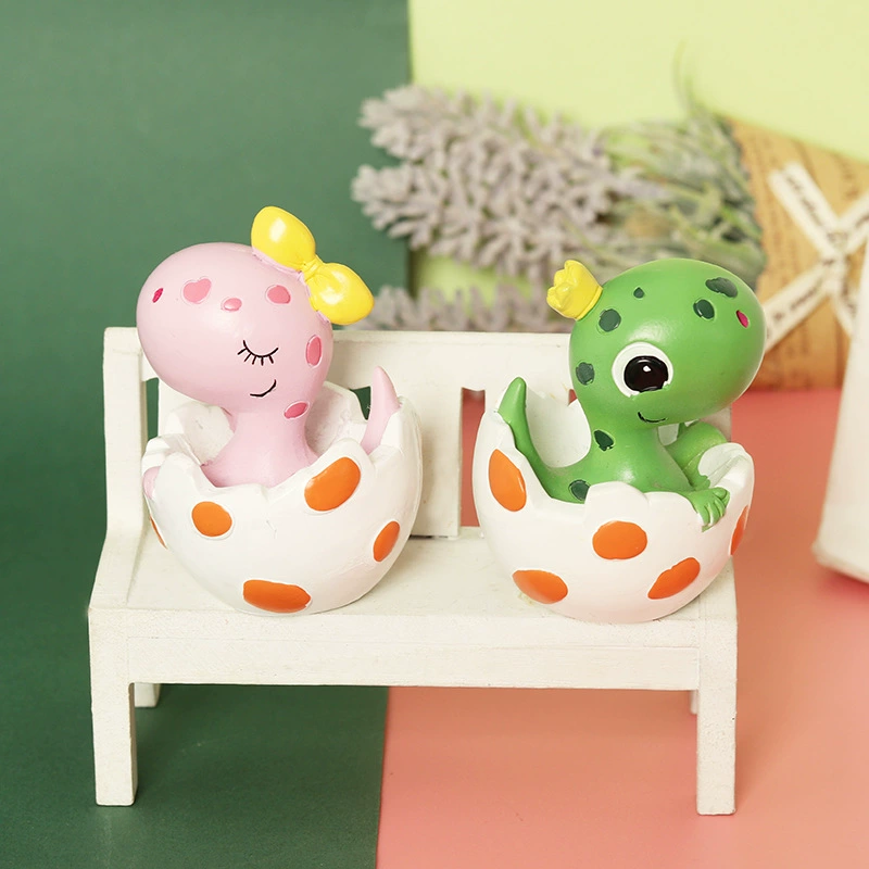 Creative cartoon children's dinosaur, decorations, resin decor