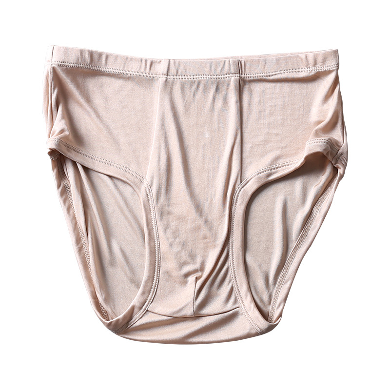 High-grade Mulberry Silk Men's Silk Underwear Knitted Silk Briefs Underwear Breathable Comfortable Large Size Shorts