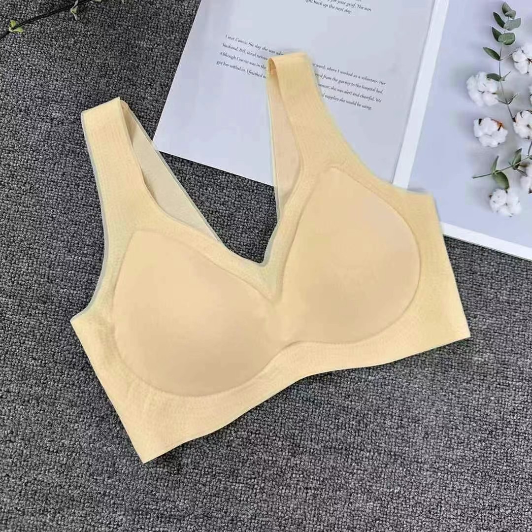 018 nueva taza de látex que no deja marcas, chaleco de mujer con espalda hermosa de alta calidad, sujetador de yoga sin anillo de acero, ropa interior deportiva para mujer