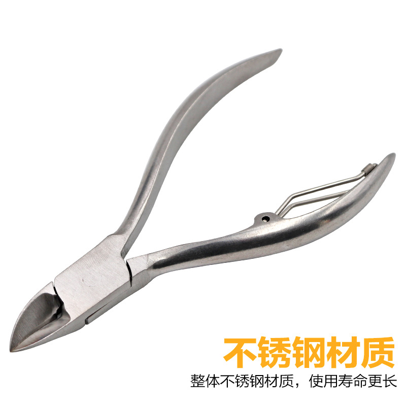 Alicates de corte de dientes de cochinillo de codo recto Tipo de metralla alicates de corte de dientes de acero inoxidable de tamaño pequeño alicates de corte de dientes de cerdo grande