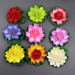 仿真荷花荷叶睡莲假荷花舞蹈道具水池装饰莲花永生花鱼缸佛寺供品