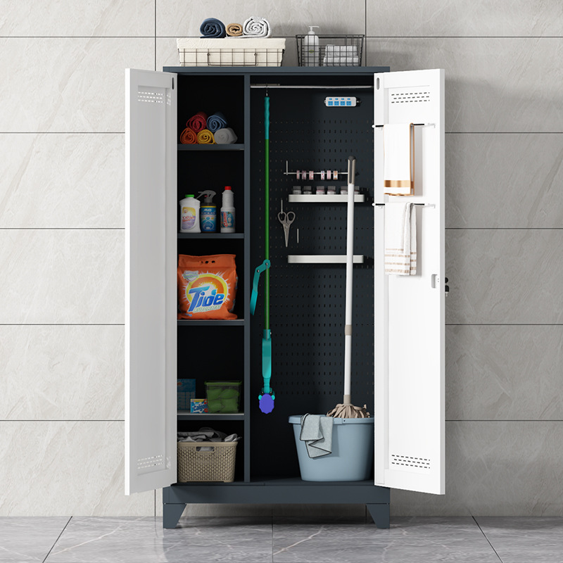 Herramientas de limpieza gabinete agujero tablero agujero balcón armario de almacenamiento limpieza doméstica armario de limpieza doméstica trapeador armario sanitario acero inoxidable
