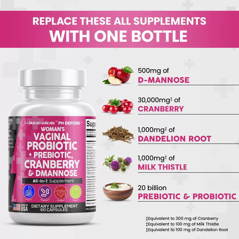 Капсулы для баланса pH с пробиотиками для женщин Foreign Trade PH Defend Probiotics