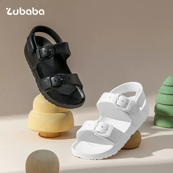 Children's Sandals for Boys and Girls, Casual Buckle Boken Sandals, Lightweight Soft-Soled Non-Slip Kidsren's Beach Shoes for Middle and Large Kidsren