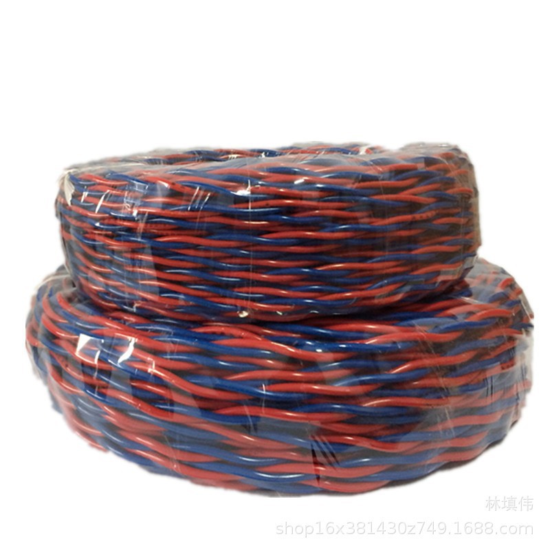 Cable de cobre puro ZR RVS2 núcleo 075 1.0 1.5 2.5 par trenzado contra incendios alambre de lámpara cable doméstico