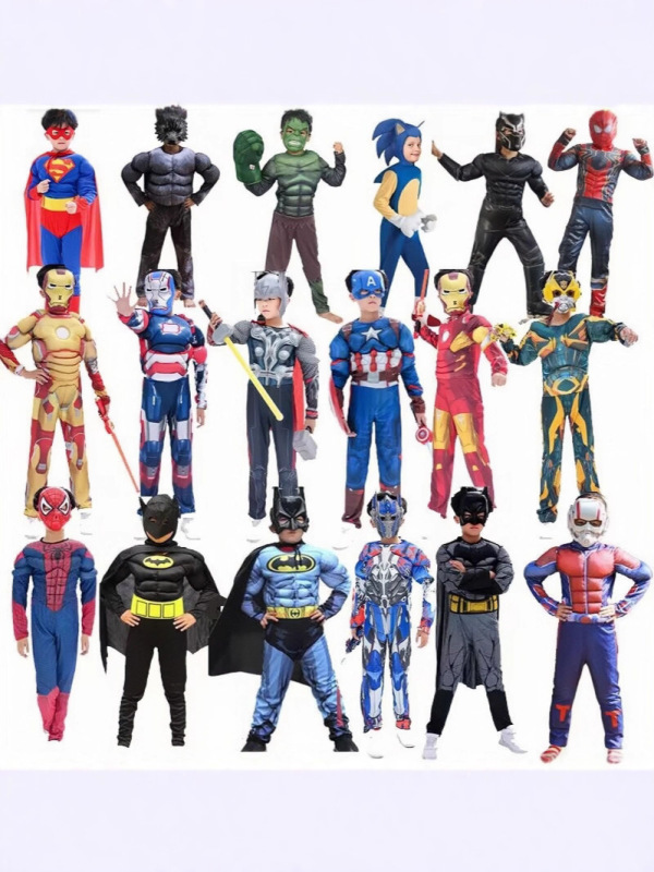 ハロウィン cos キャプテン アメリカ アイアンマン i スパイダーマン ハルク オプティマス プライム トール 子供用 筋肉コスチューム|undefined