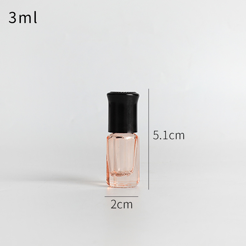 Botella de bola de rodillo de 10ml botella de perfume de aceite esencial de vidrio engrosado colorido sub-botella de viaje pequeña botella vacía botella de cuentas de muestra de masaje