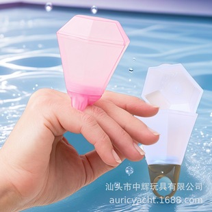 Bachelorette Party Supplies Crazy Plastic Cup Imitation Diamond Ring Wine Glass Wedding Bridal Ring Cup Mardi Gras Prom Props