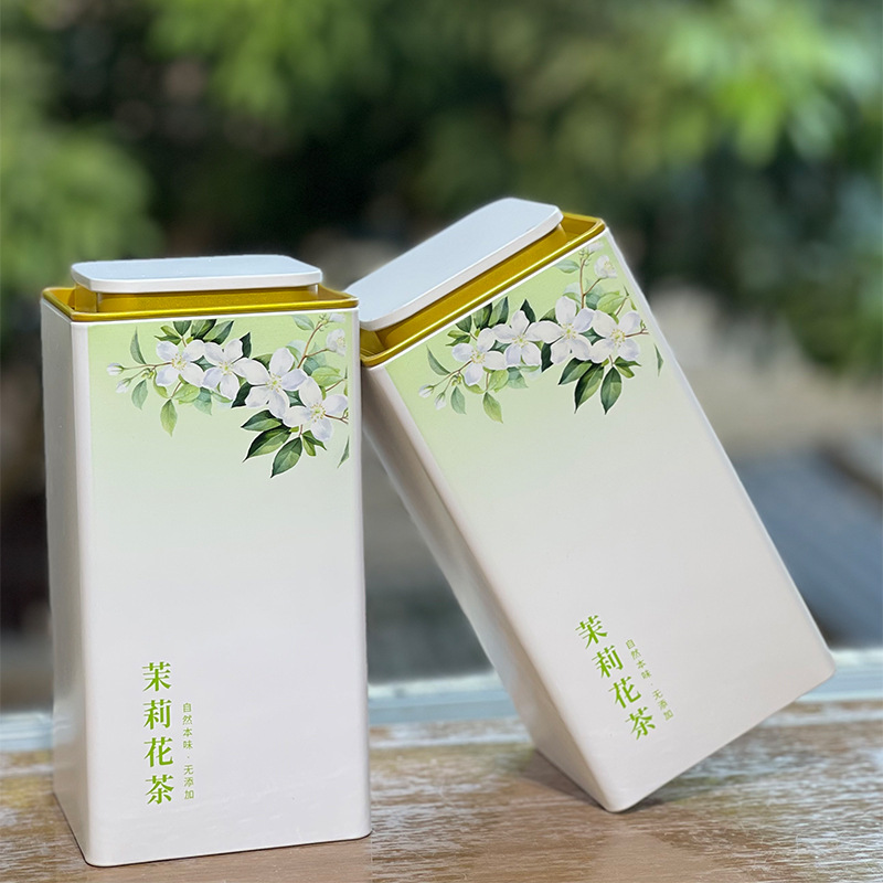 高档原创设计茉莉花茶茶叶罐空罐散茶罐马口铁金属罐礼罐工厂直销