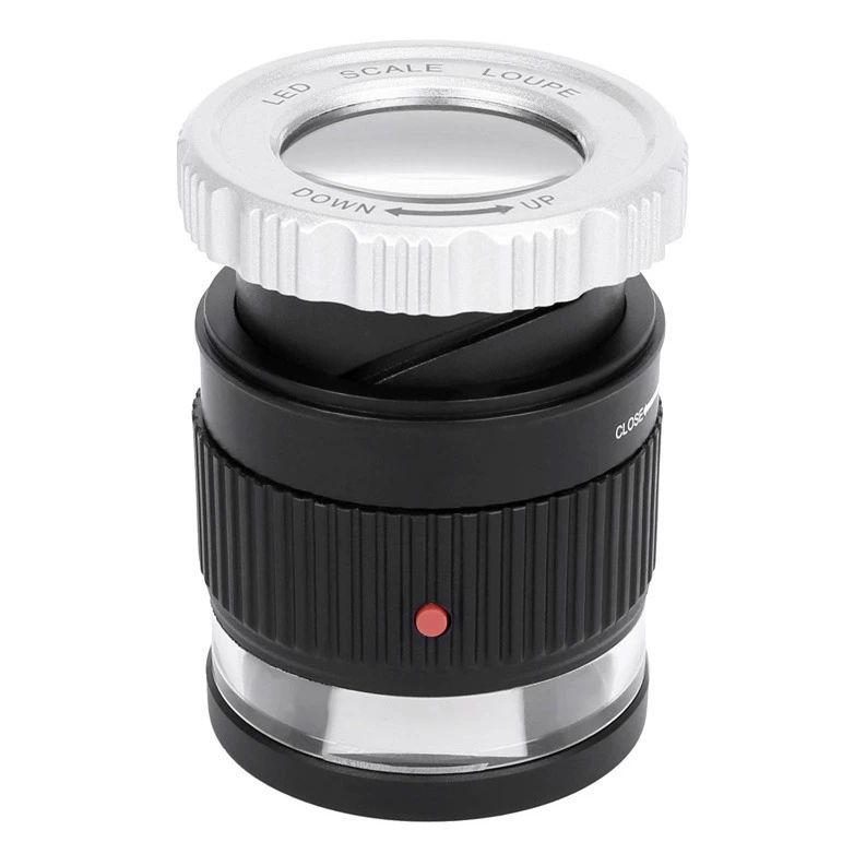 30x цилиндрическая шкала оптическое стекло линза Фокусирующая Лупа антикварные украшения измерение текстильная печать 9006B