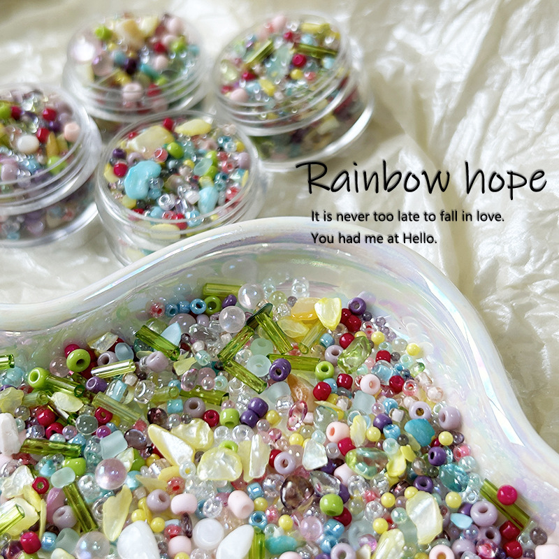 Monet Garden Special Minor Mixed DIY Nail Art Jewelry Material Bag Hand-worn Nail Decoration