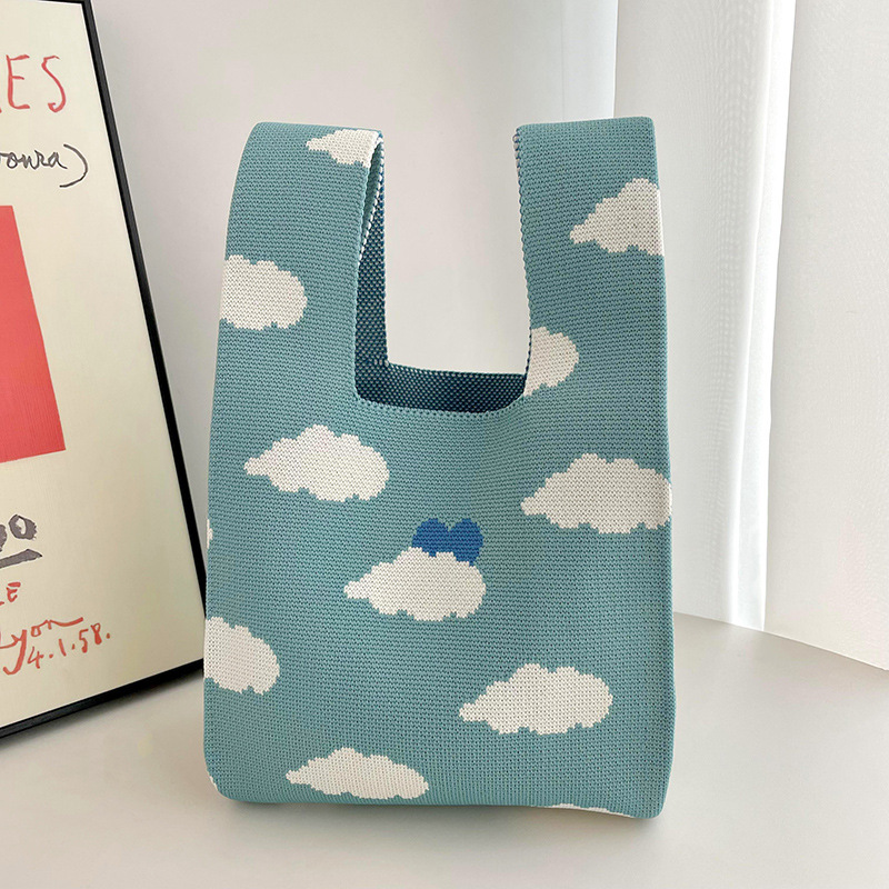 Bolsos, diseño de nicho femenino, bolso de punto personalizado, bolso tejido de un solo hombro de punto de todo fósforo, bolso de mano, bolso de mano