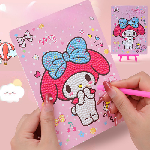 Children's Cartoon Diamond Painting 6-in-1 Handmade DIY Material Pack Girls Gift Stickers Educational Toy Stickers