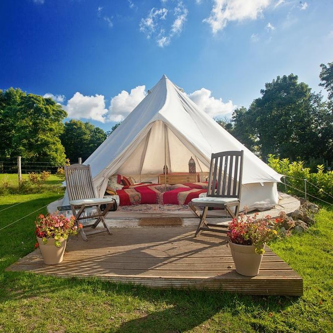 Tienda de Campaña Familiar Estilo Indio con Techo Puntiagudo para 3-9 Personas, Camping, Yurta, Festival de Música, Toldo para Exteriores