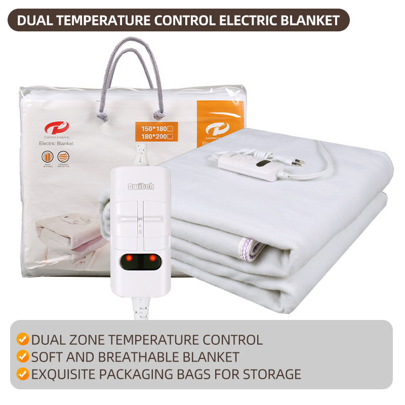 Materasso elettrico per uso domestico, spesso 1,95 m, con controllo della temperatura, per coperta singola e doppia impostazione_voghion.com