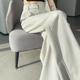 creamy-white Suit Wide-leg Pants Women's Spring and Summer 2025 New High Waist High-grade Dosing All-match Straight Casual Pants
