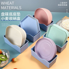 【震え音起爆代】小麦わら家庭用吐骨皿台座付き食卓ごみ皿メーカー卸売り