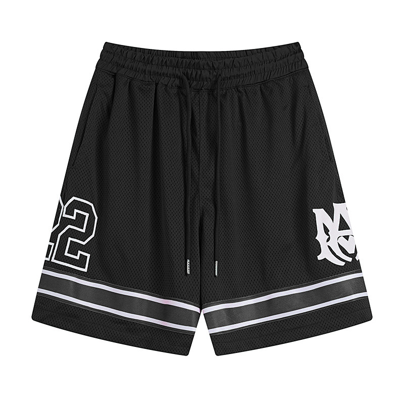 24sクロスボーダー欧米潮牌amri微標22メッシュ通気半袖tシャツ男女高街運動半ズボンセット|undefined