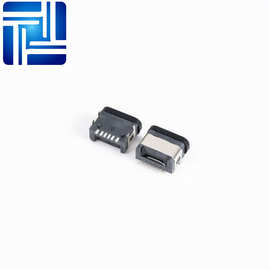 TYPE-C6Pin防水母座接头贴板USB3.1 脚长1.1连接器母头接口 快充