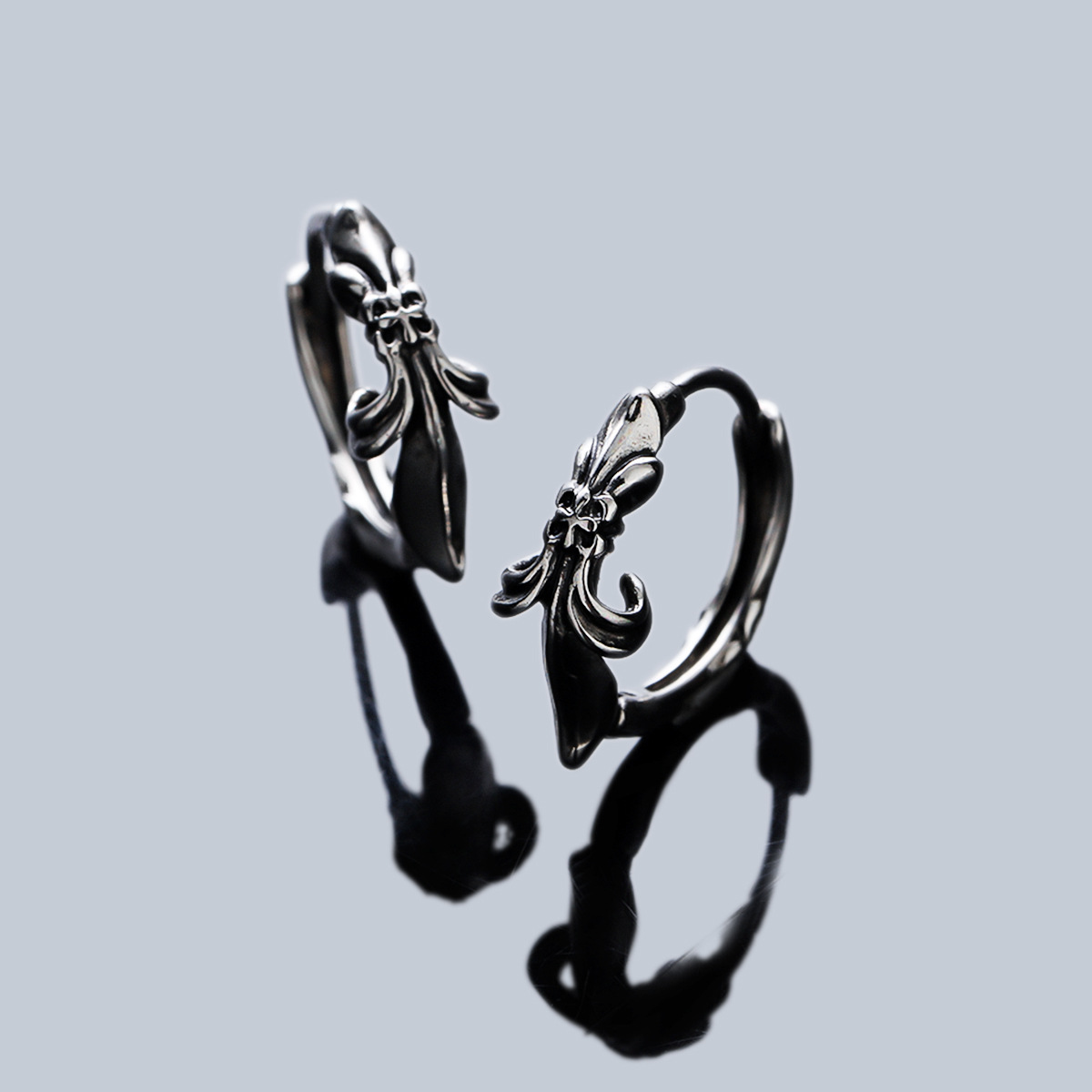 Fashionable earrings hip-hop style