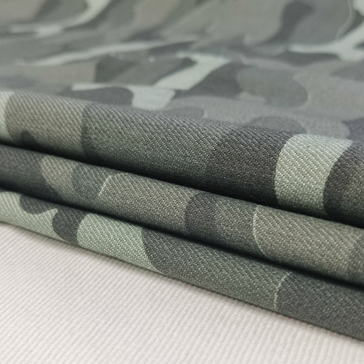 Fabricante Shaoxing al por mayor camuflaje tejido de algodón orgánico impresión digital uniforme tela