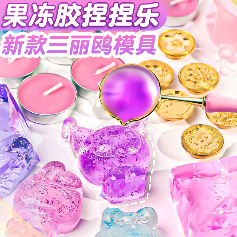 Набор для творчества: восковые штампы Fire Paint Jelly Wax, форма Guka, штамп Sanrio, штамп в виде кошачьей лапки, штамп Fire Paint