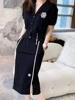 PS46915# 夏季韩版时尚洋气小众气质修身上衣高腰包臀开叉半身裙两件