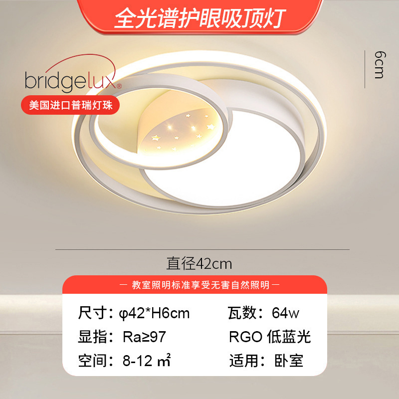 LED moderno y simple sala de estar lámpara de techo de protección de ojos pasillo luz principal paquete de dormitorio combinación de lámparas Zhongshan