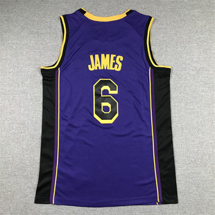 23 New Season Basketball Jersey Lakers No. 6 James Embroidered Basketball Uniform Suit Training Basketball Uniform