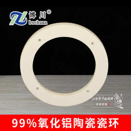 99氧化铝陶瓷环带孔气封环异形件平环陶瓷垫片绝缘垫圈多孔定制