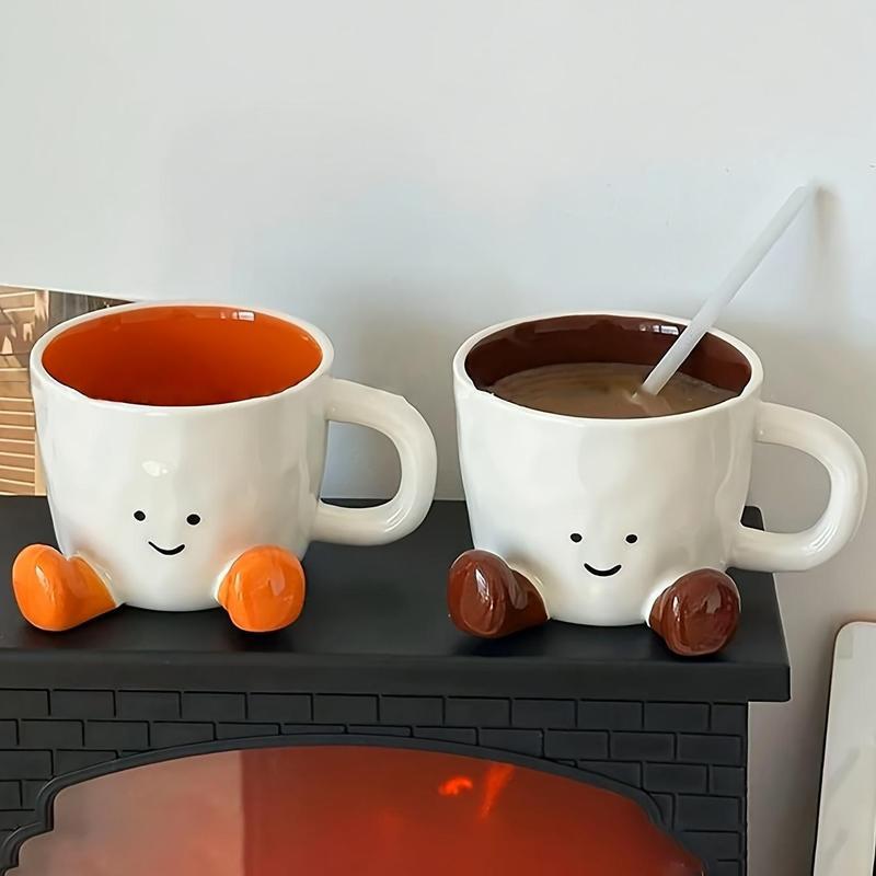 La explosión transfronteriza del pequeño libro rojo es la misma taza de cerámica de alto valor facial encantadora taza de café de nicho de dibujos animados taza de agua regalo de cumpleaños