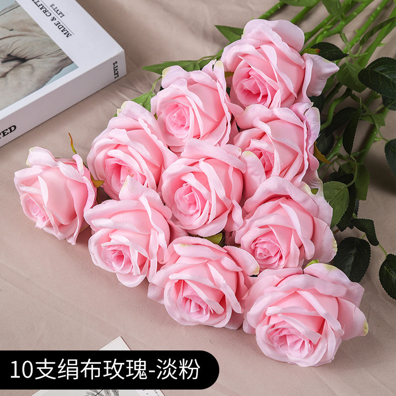 Ramo de Rosas Artificiales de Seda para Decoración de Sala de Estar y Bodas image 11