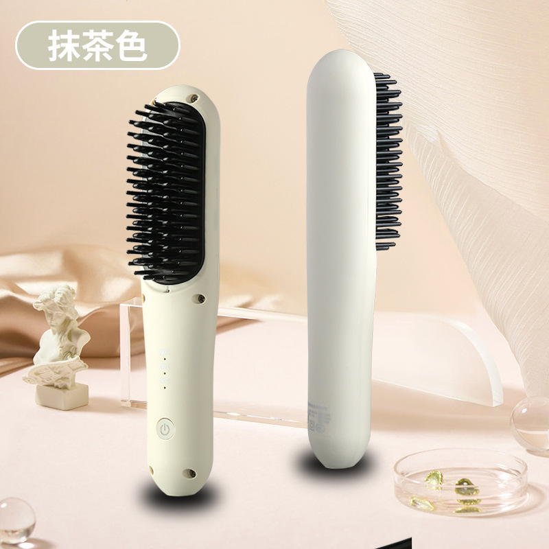 ストレートヘア櫛マイナスイオンストレートヘアストレートヘア巻き毛両用電気巻き髪櫛内ボタン怠け者巻き髪棒クロスボーダー代発|undefined