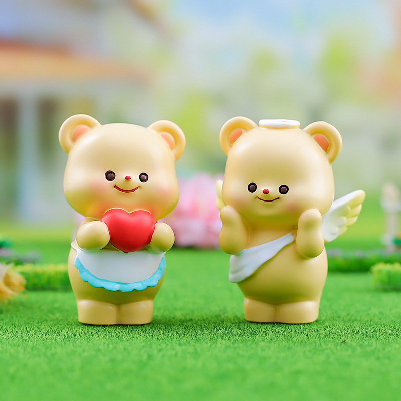 밀키 귀여운 버터 치즈 곰 블라인드 박스 TV 캐비닛 자동차 중앙 제어 장식품 학생 선물 도매