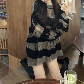 时尚休闲套装;连衣裙;女式针织衫