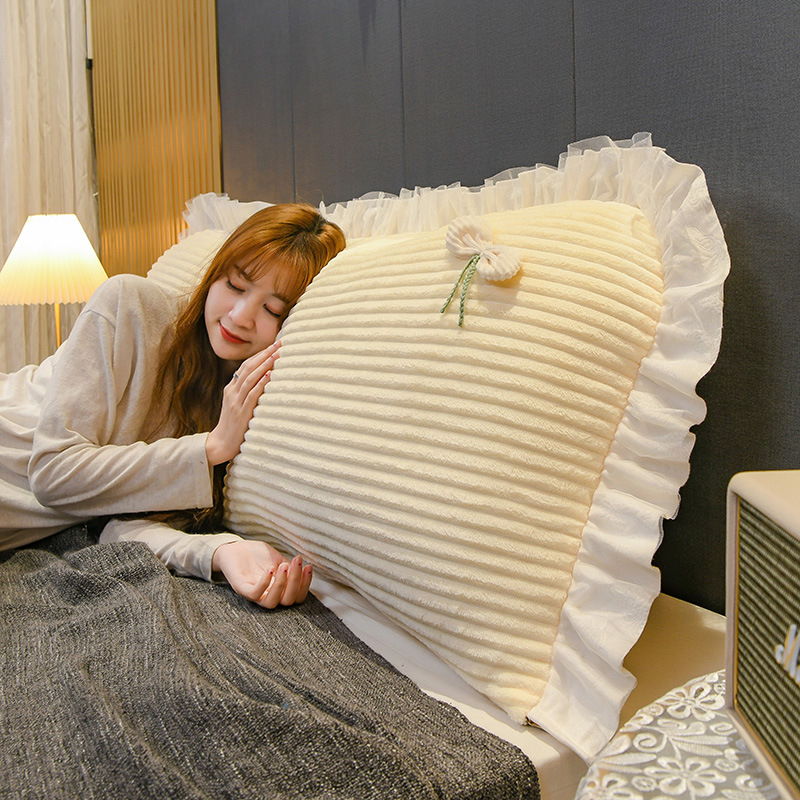 Bedside Cushion Sofa Large Backrest Double Long Pillow Bed Pillow Headboard Soft Bag Japanese Princess Removable and Washable