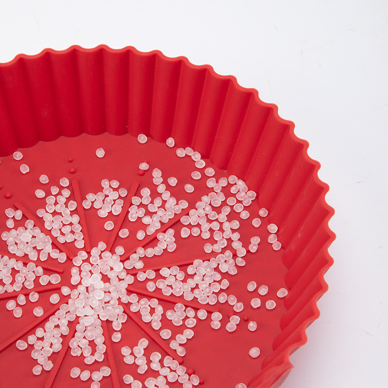 Round air fryer silicone baking tray high temperature resistant reusable tray baking tool silicone air fryer mat