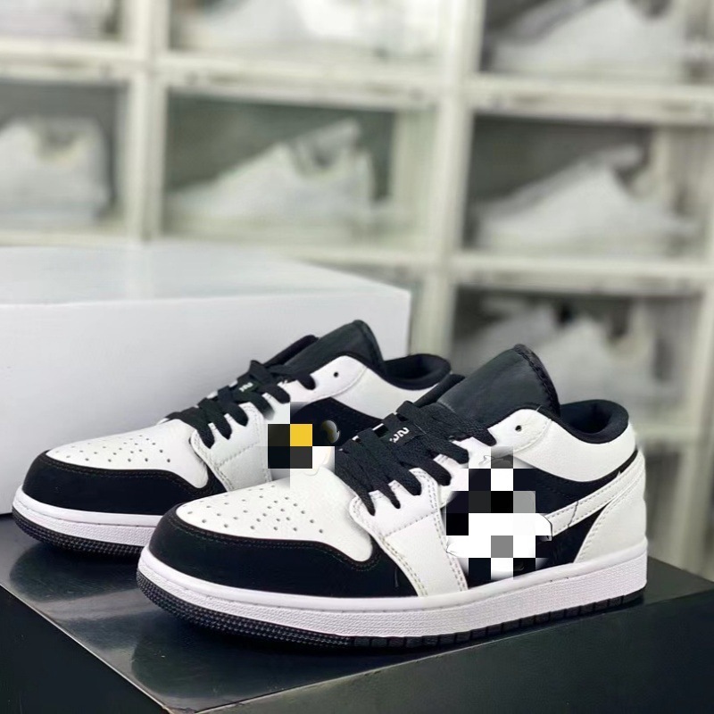 莆田 AJ1 ロートップフルヘッドレイヤーピュアオリジナル 2024 新色黒緑竹林パンダネイビーブルー男性と女性のスポーツシューズ|undefined