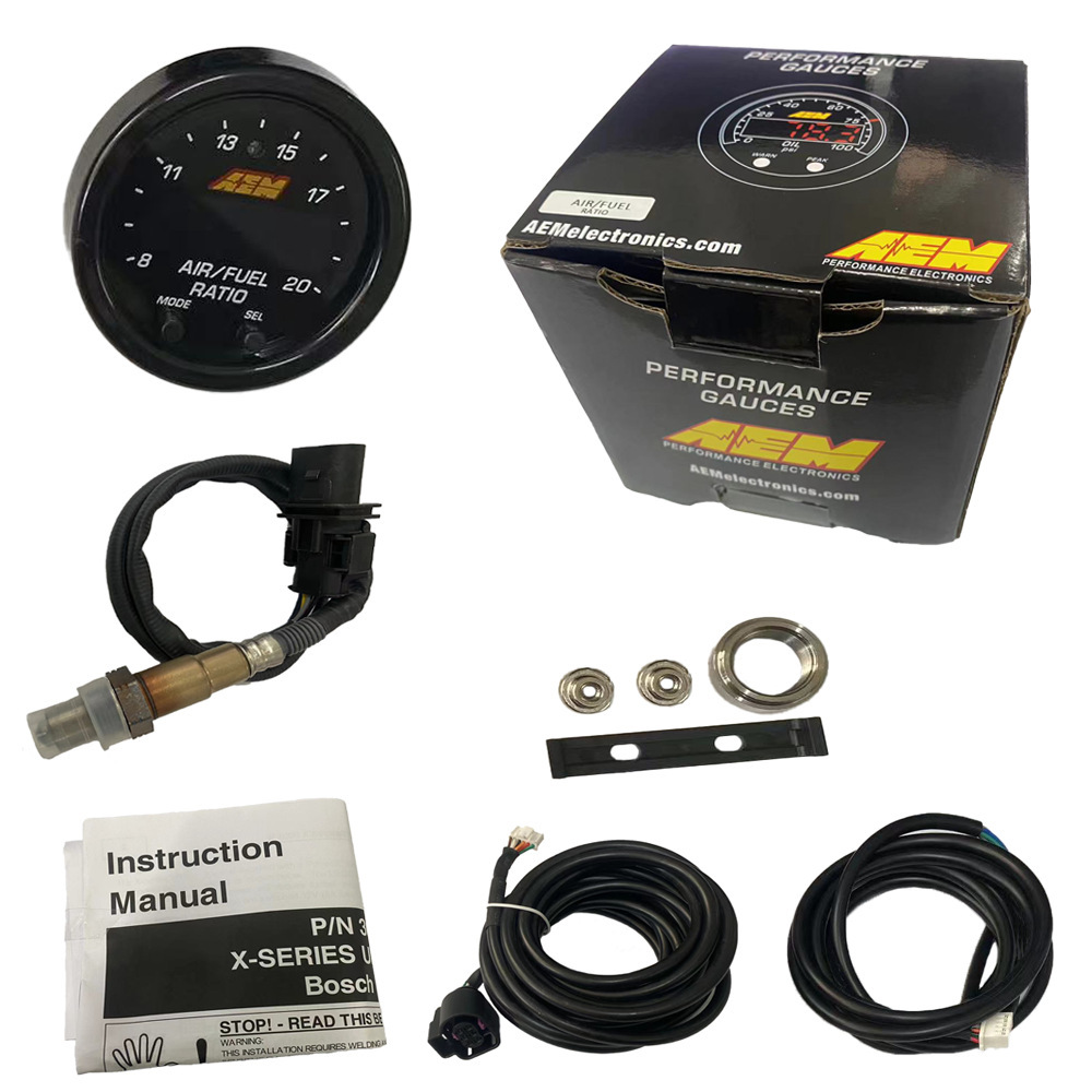 Car Modification Air-Fuel Ratio Gauge 52mm Second Generation Aem Air-Fuel Ratio Meter with Oxygen Sensor Set Lsu4.9